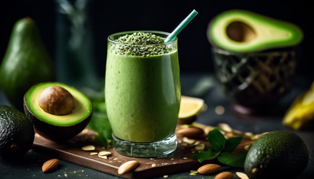 healthy protein rich avocado smoothie