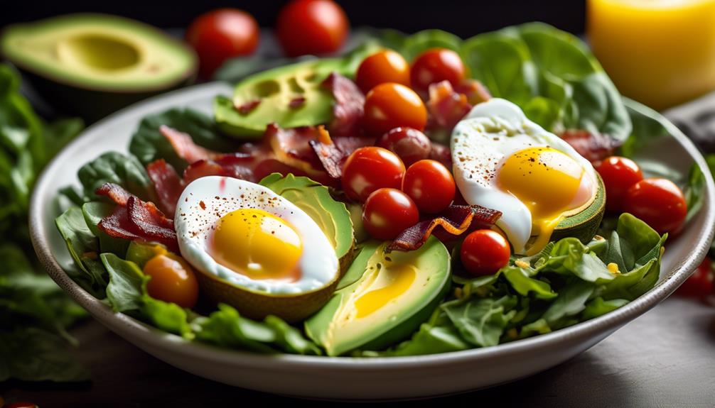 healthy salad with avocado