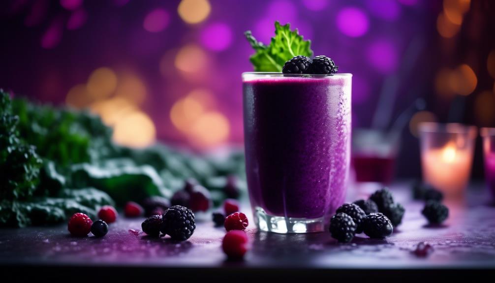 healthy smoothie with berries