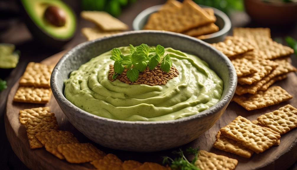 healthy snack with creamy dip