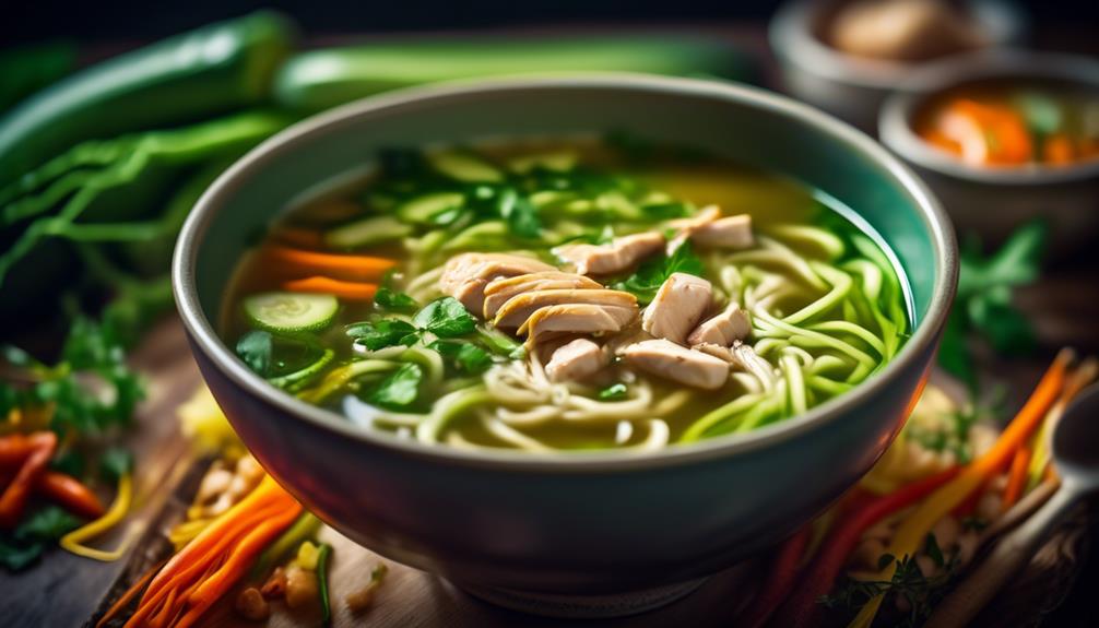 healthy soup with zucchini