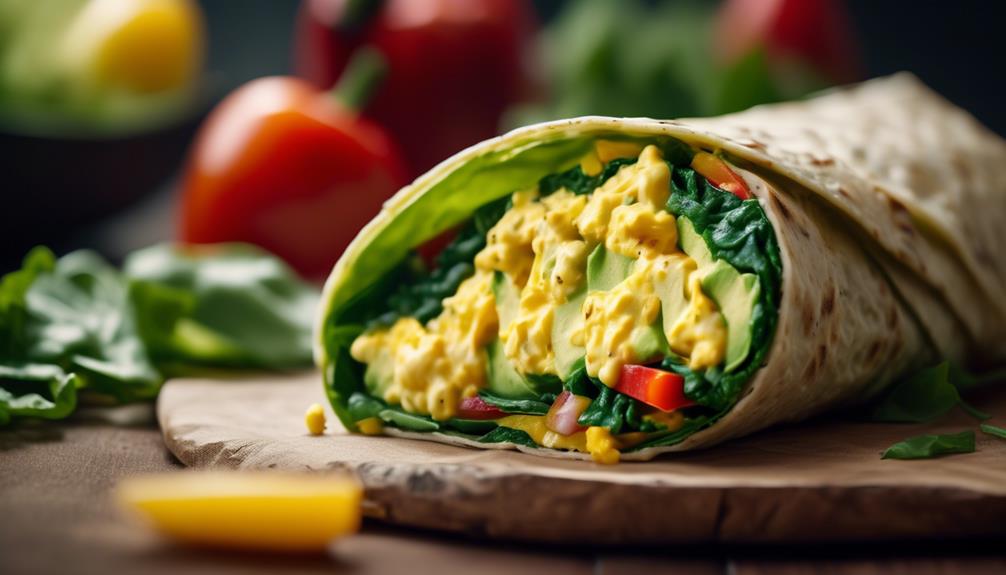 healthy wrap with eggs