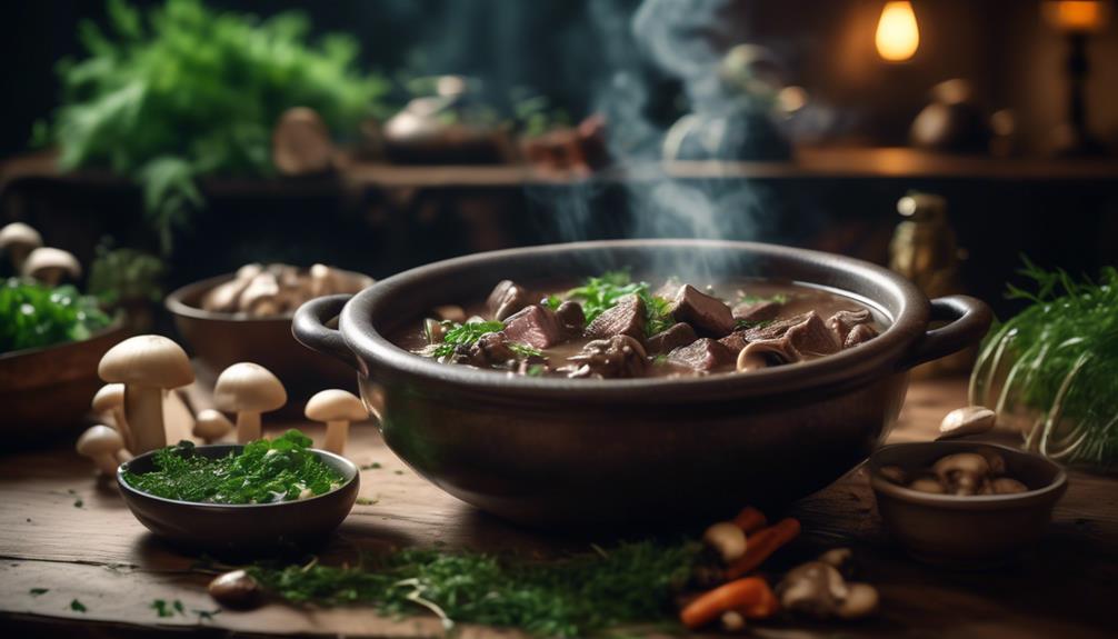 hearty beef and mushroom stew