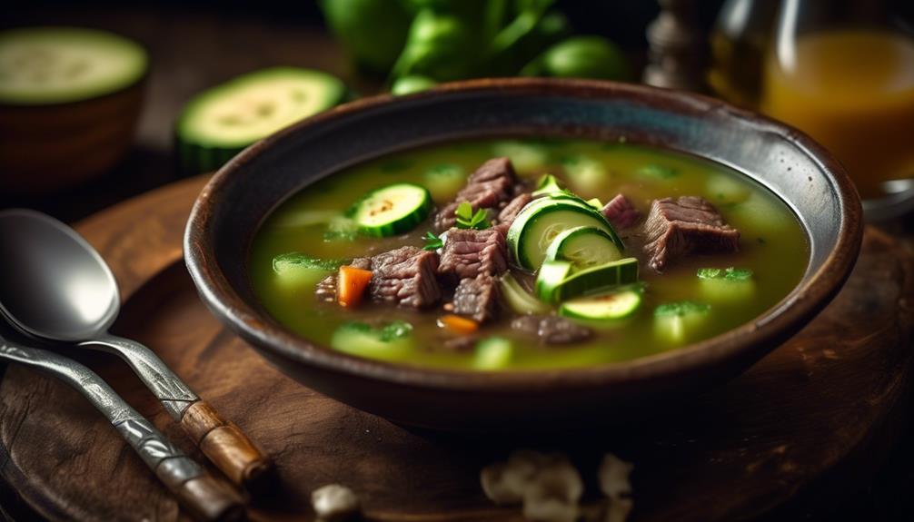 hearty soup with beef