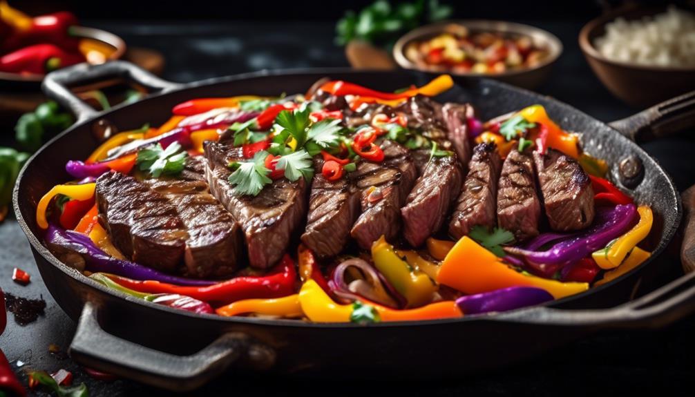 juicy flavorful steak fajitas