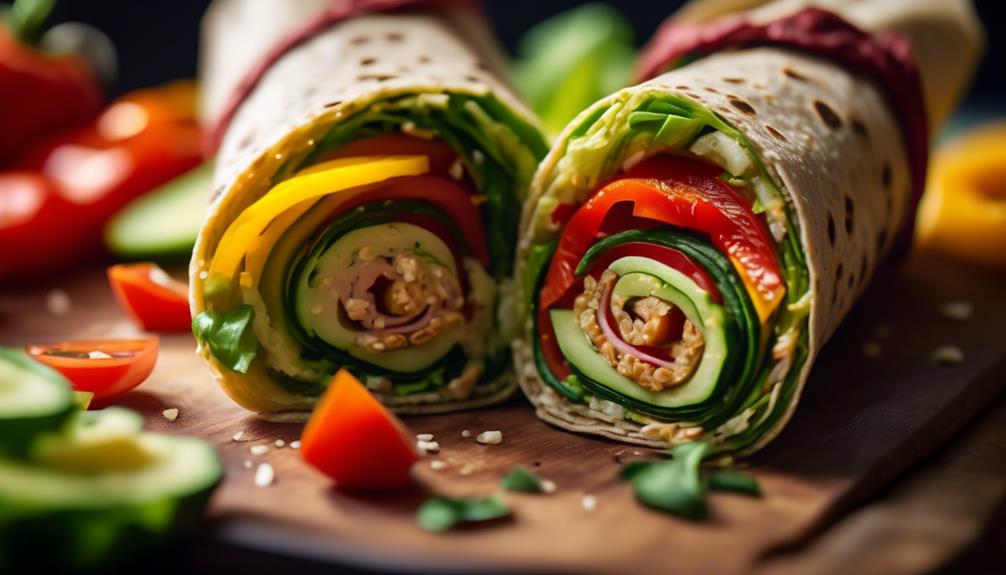 keto wrap with added veggies