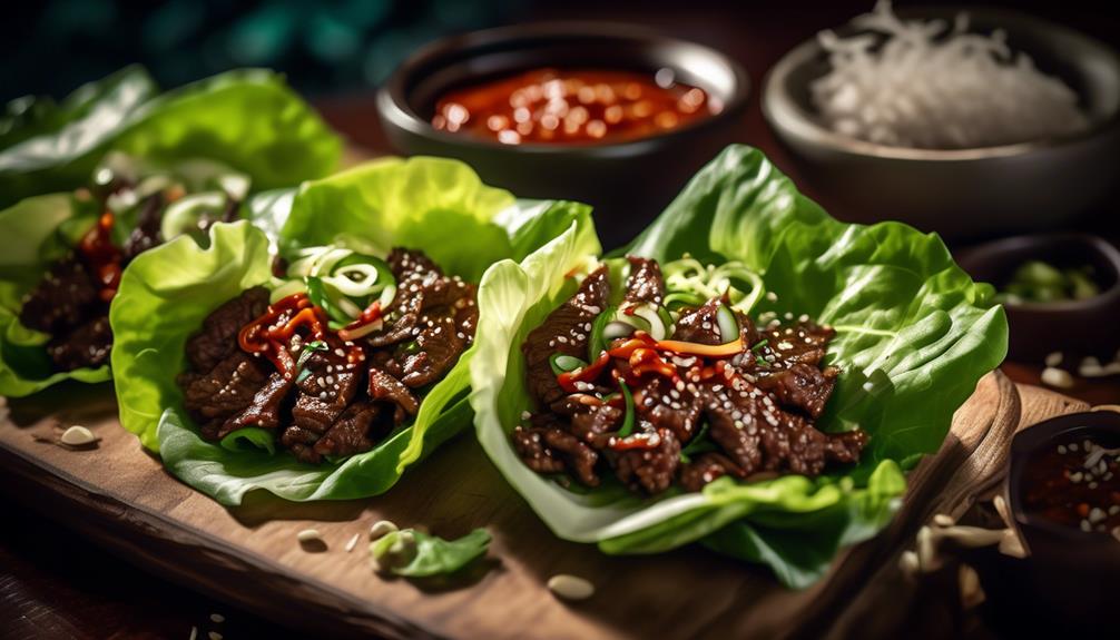 korean inspired lettuce wraps recipe