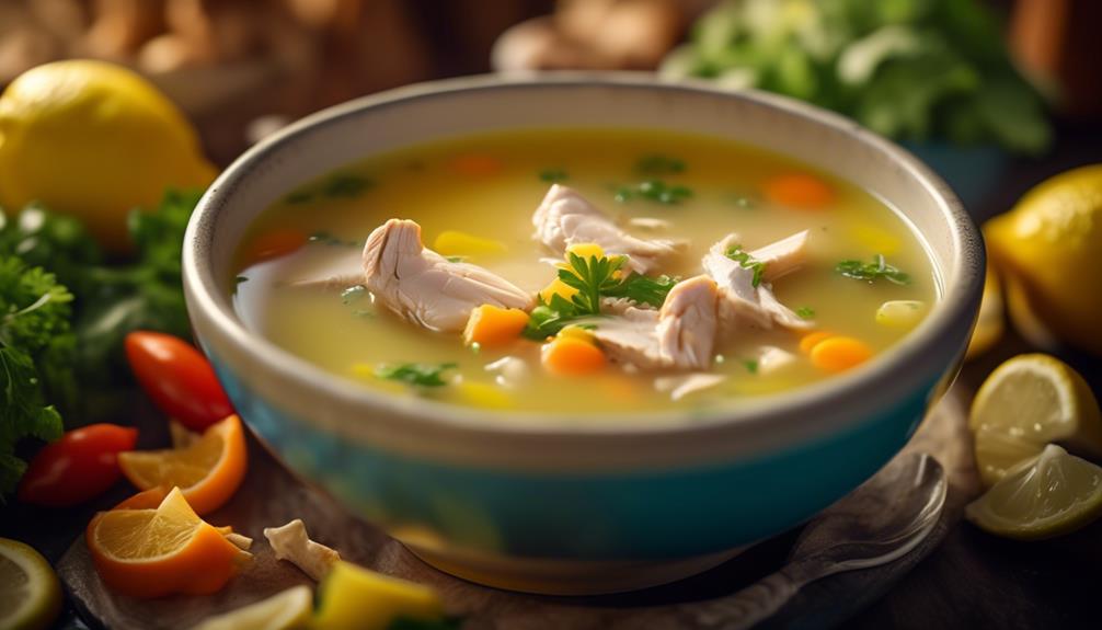 lemon infused chicken soup delight