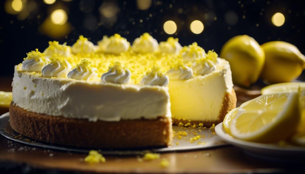 lemon infused creamy cheesecake