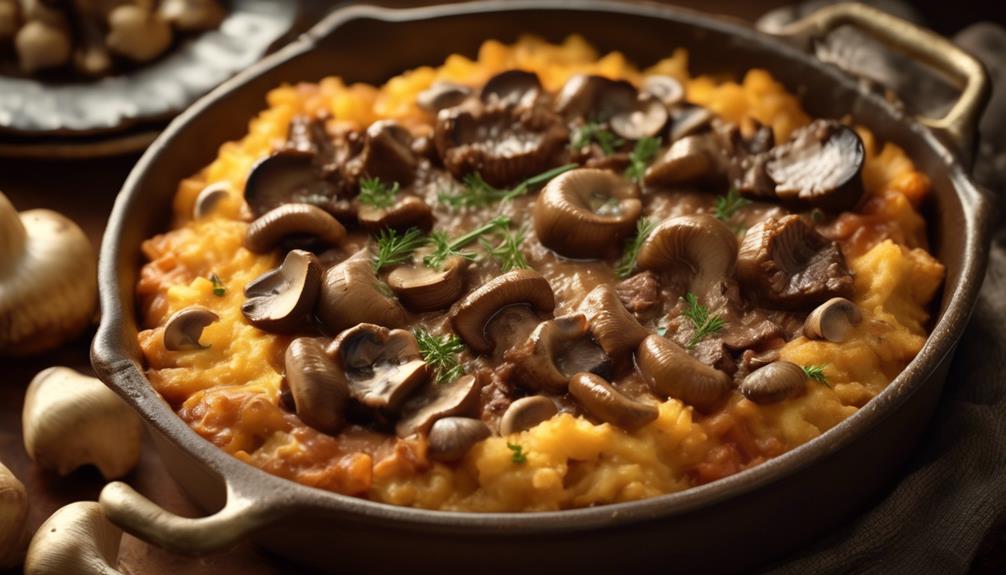 low carb beef and mushroom casserole