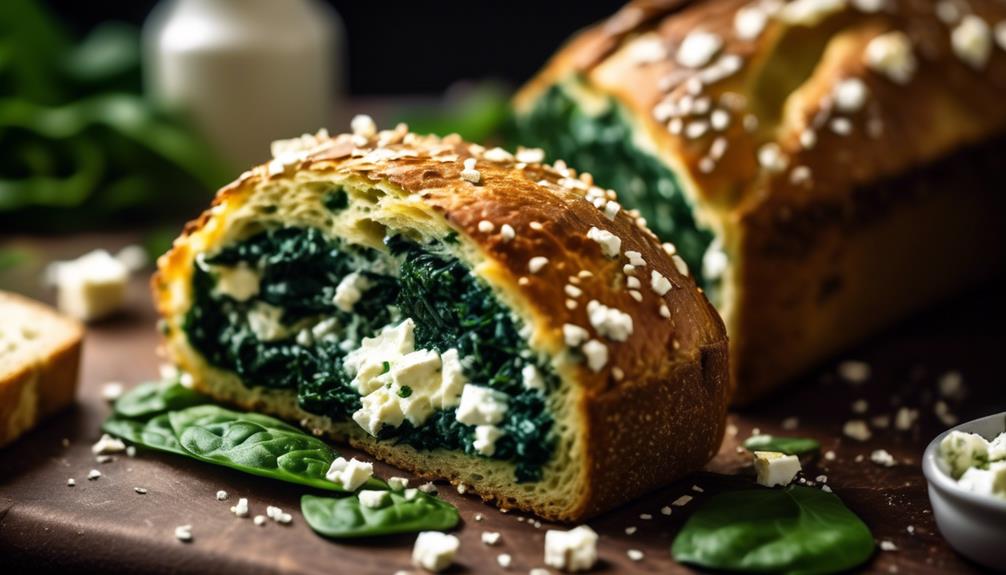 low carb bread with greens