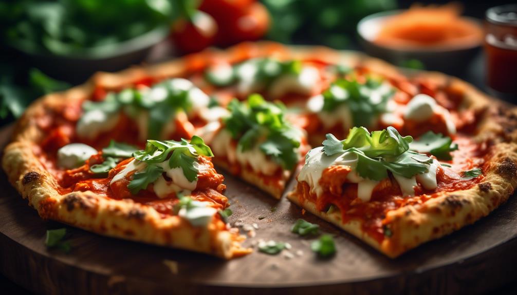 low carb buffalo chicken pizza