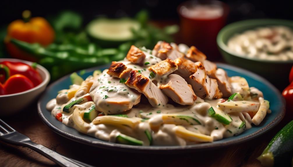 low carb chicken pasta dish