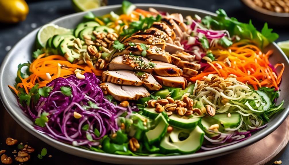 low carb high protein asian salads