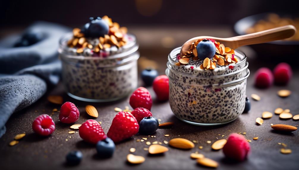 low carb keto chia puddings