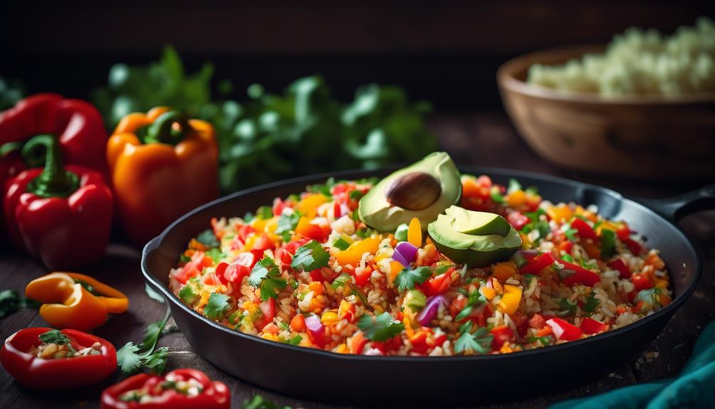 low carb mexican inspired cauliflower dish