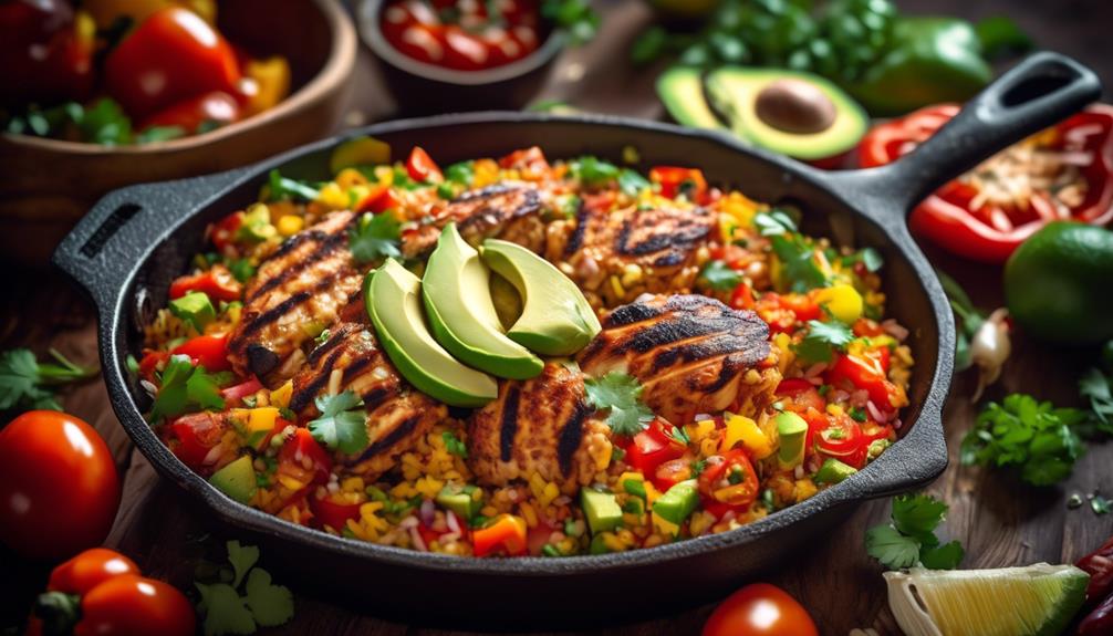 low carb mexican inspired cauliflower skillet