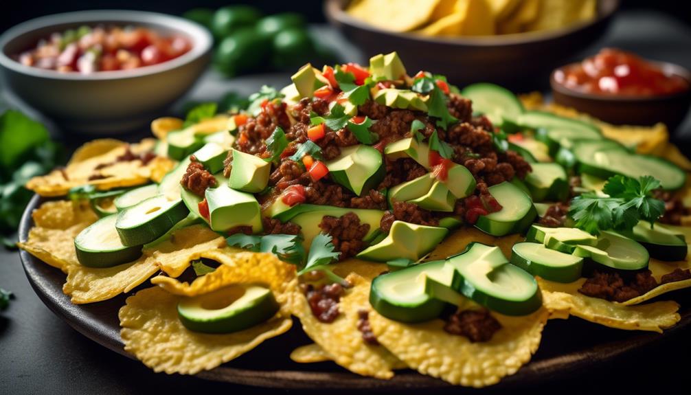 low carb nachos with zucchini