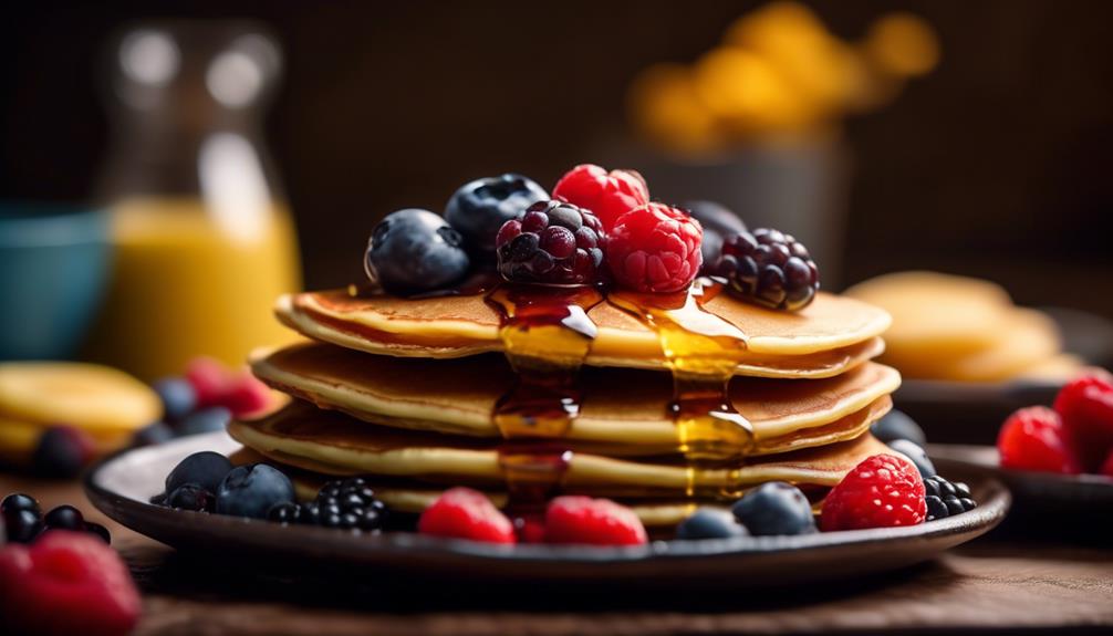 low carb pancakes with berries