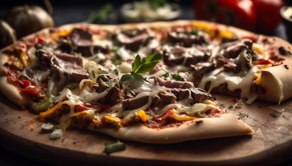 low carb philly cheesesteak pizza