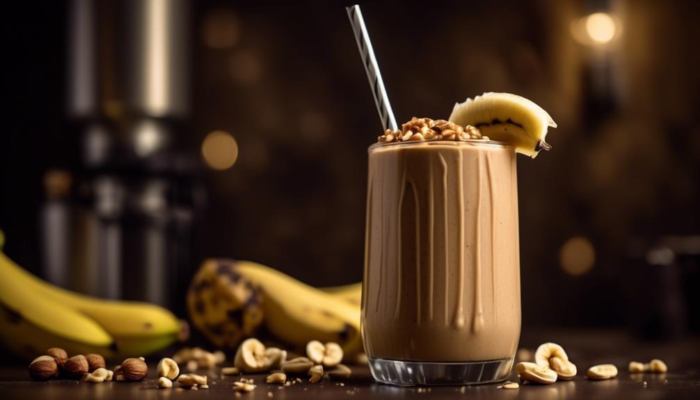 low carb smoothie with peanut butter and banana