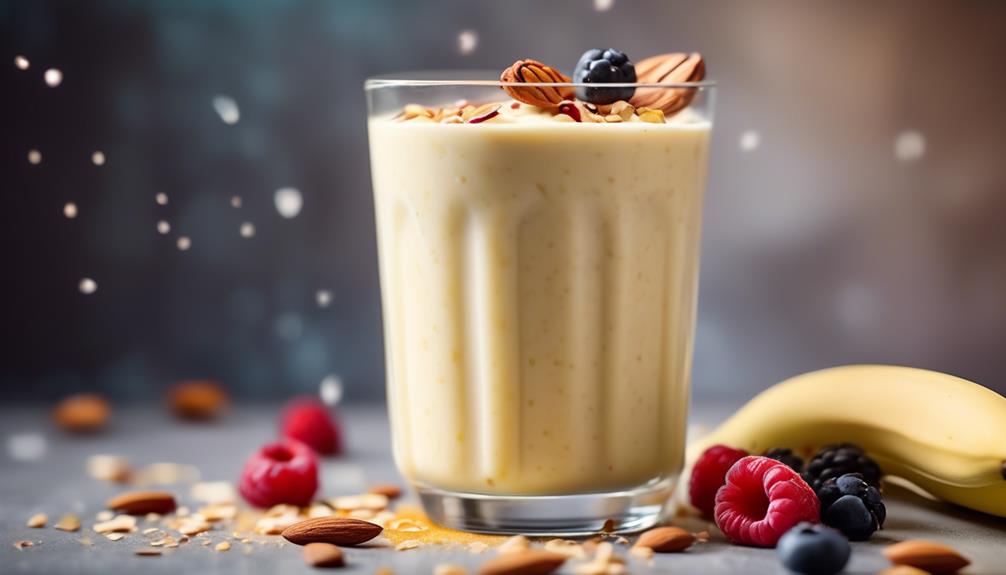 low carb smoothie with vanilla and almond flavors