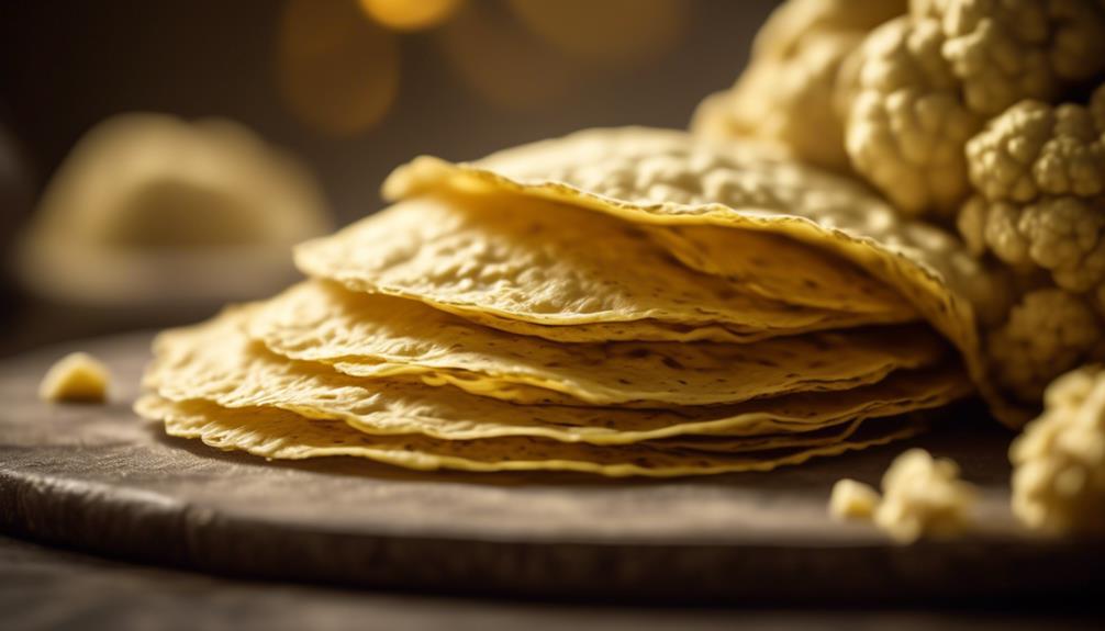 low carb tortillas made from cauliflower