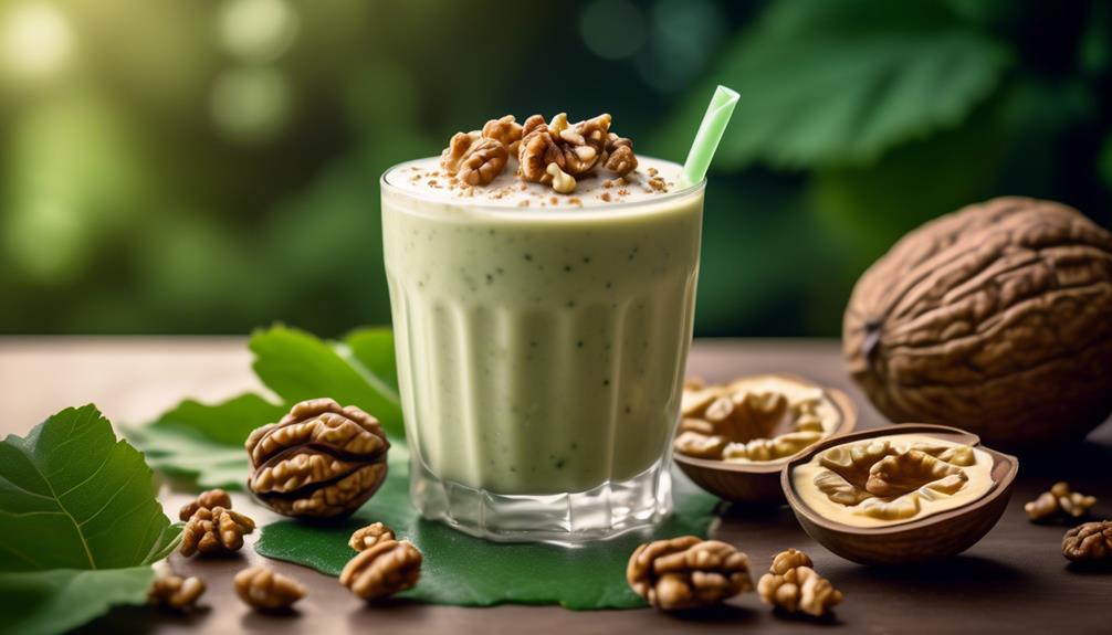 low carb walnut milk smoothie