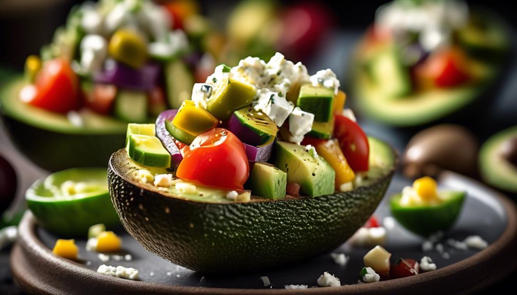 mediterranean inspired avocado salad