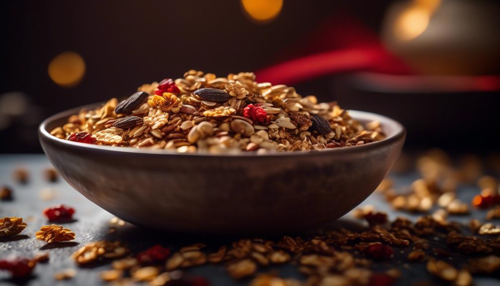 nutty and chocolatey granola