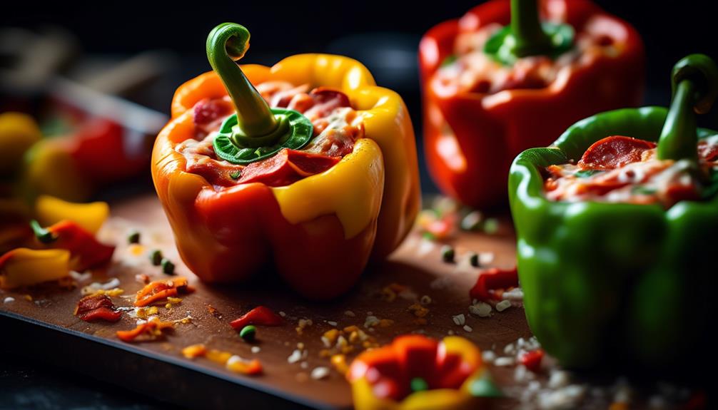 pizza stuffed bell peppers recipe