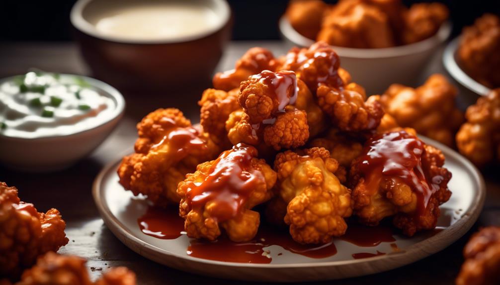 plant based buffalo style cauliflower wings