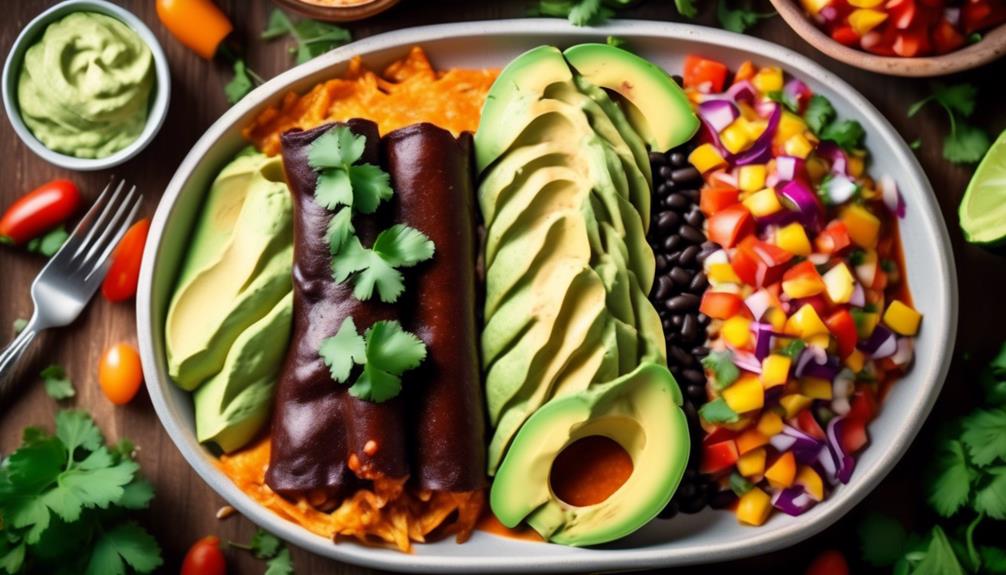 protein packed black bean enchiladas