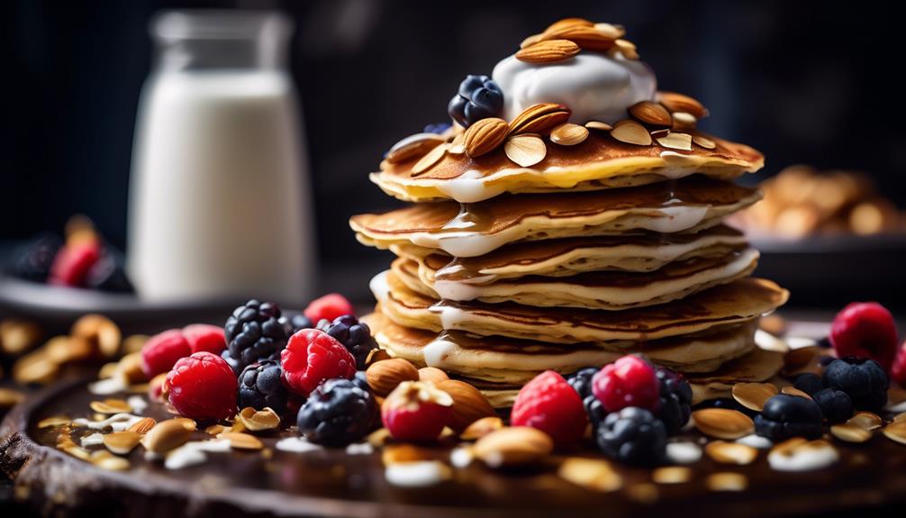 protein rich pancakes with nuts and seeds