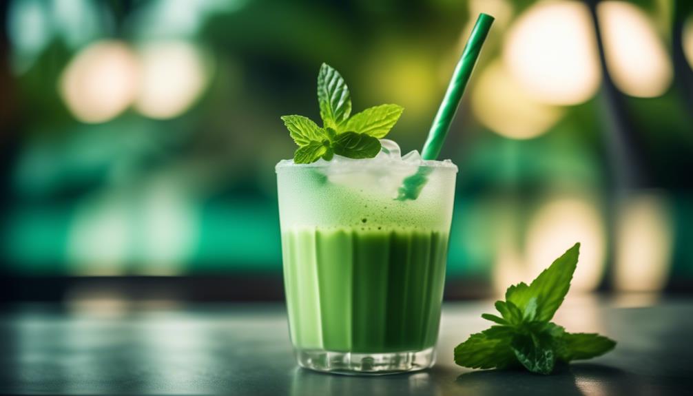 refreshing matcha coconut milk