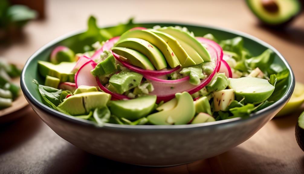 refreshing salad with avocado