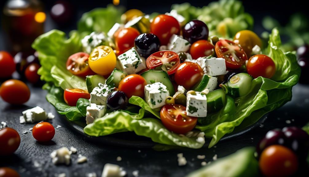 refreshing salad with turkish feta