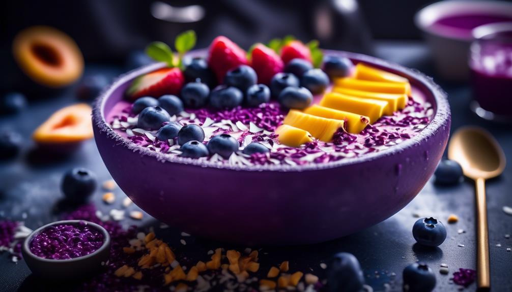 refreshing tropical blueberry smoothie