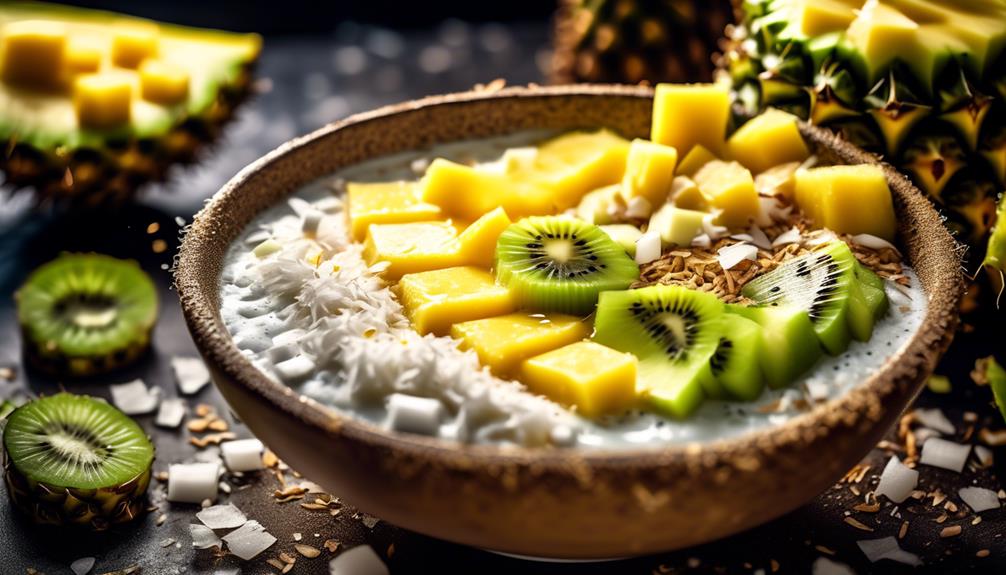 refreshing tropical smoothie bowl