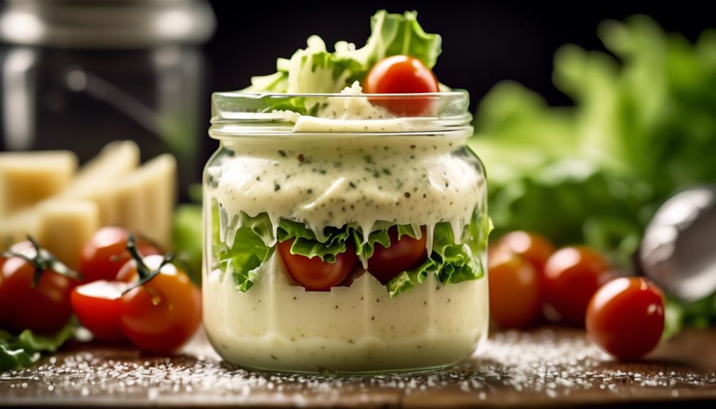 rich and tangy caesar dressing