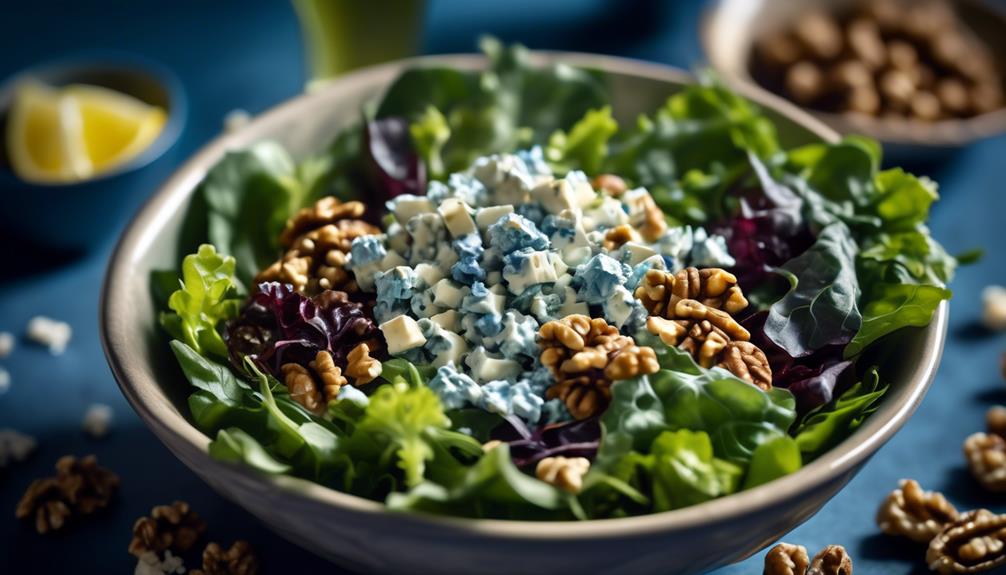 salad with walnuts and blue cheese