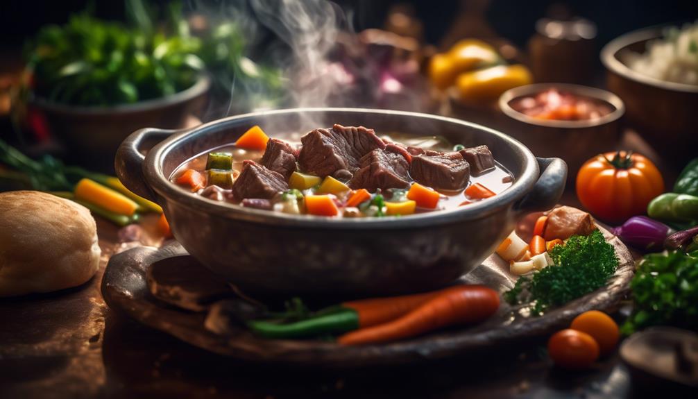 satisfying beef and veggie soup