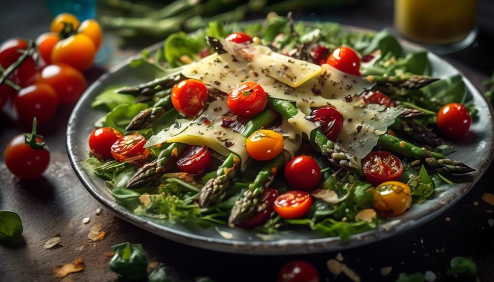 savory asparagus with parmesan