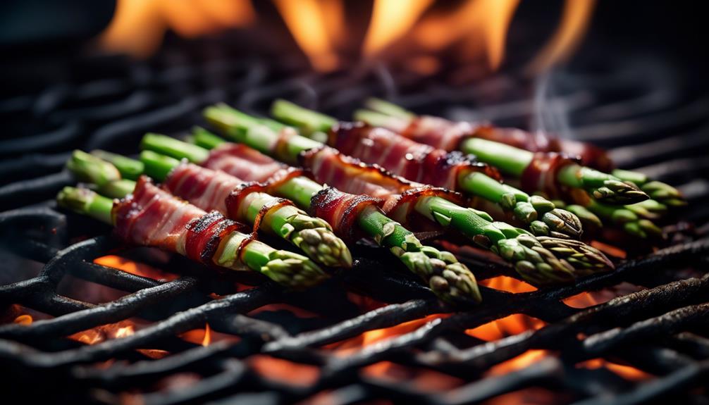 savory asparagus wrapped in bacon