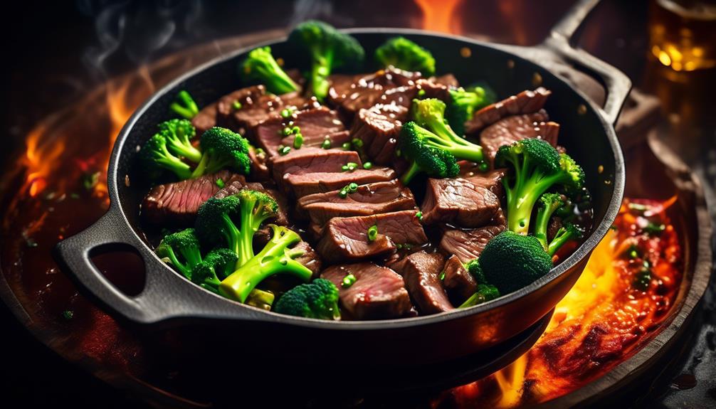 savory beef and broccoli