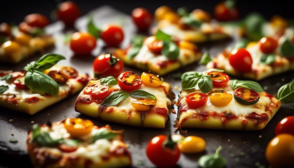 savory bite sized zucchini pizza