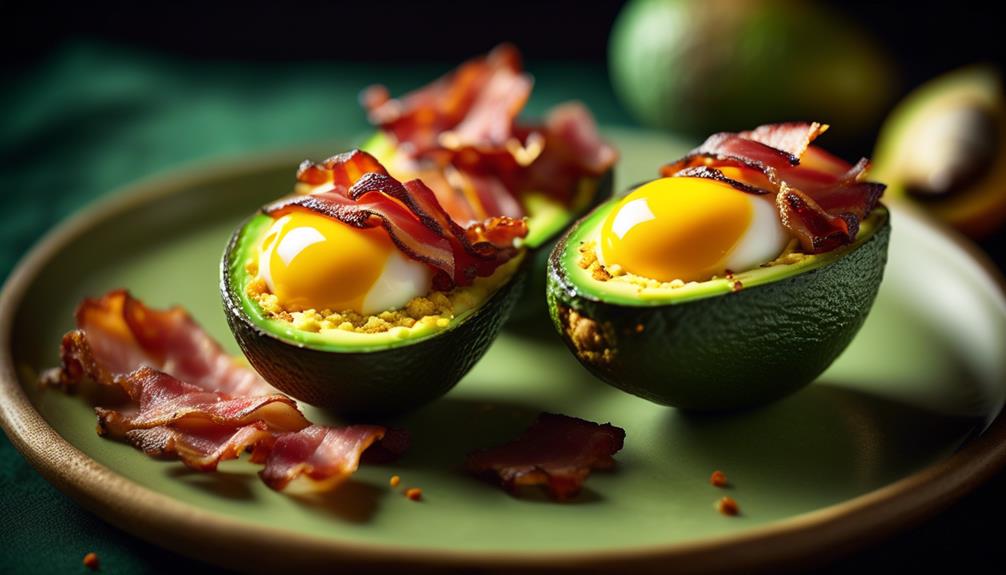 savory breakfast with avocado