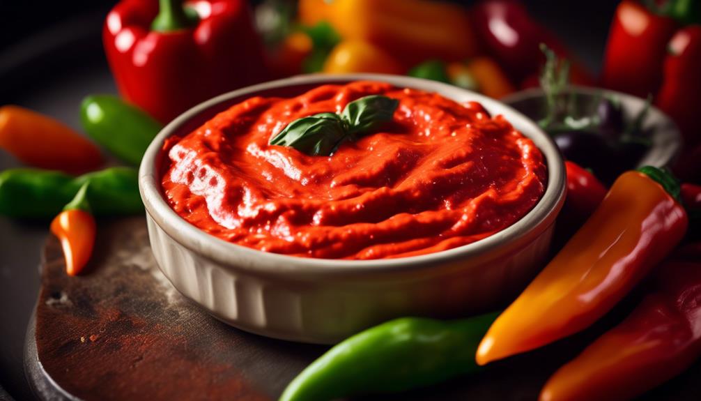 savory dip with peppers