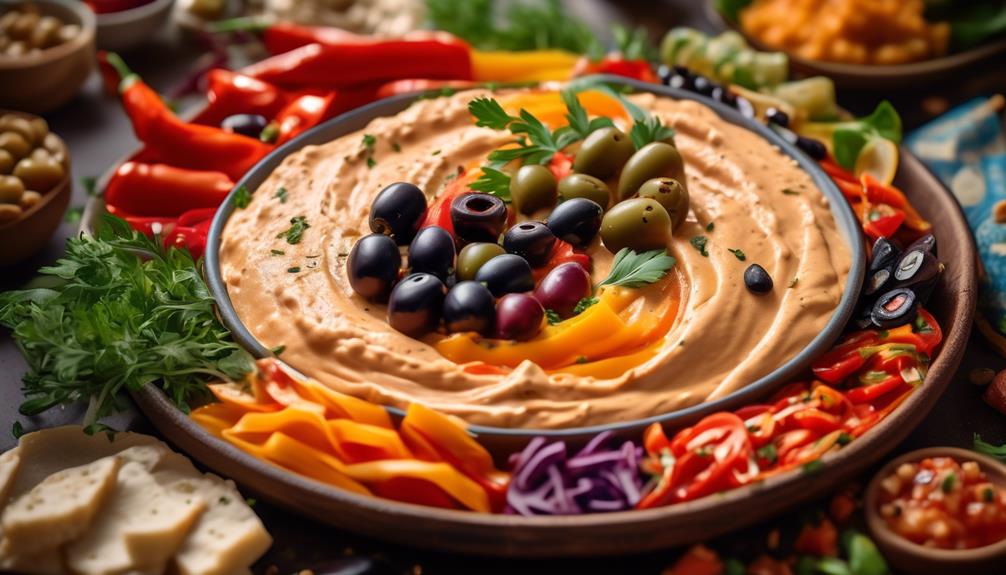 savory dip with smoky peppers