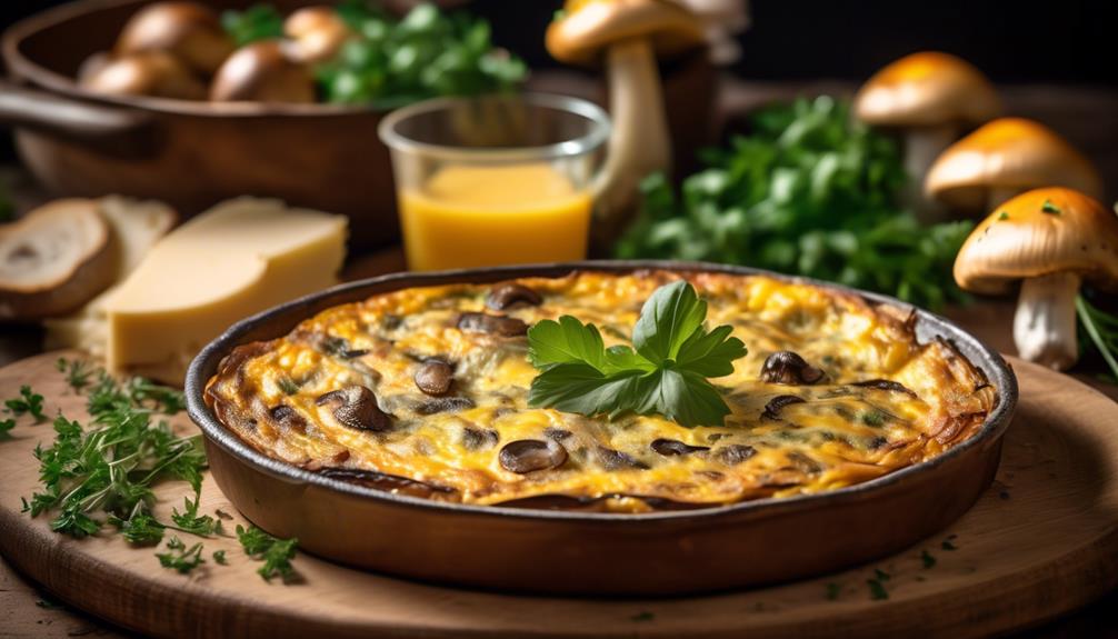 savory frittata with mushrooms